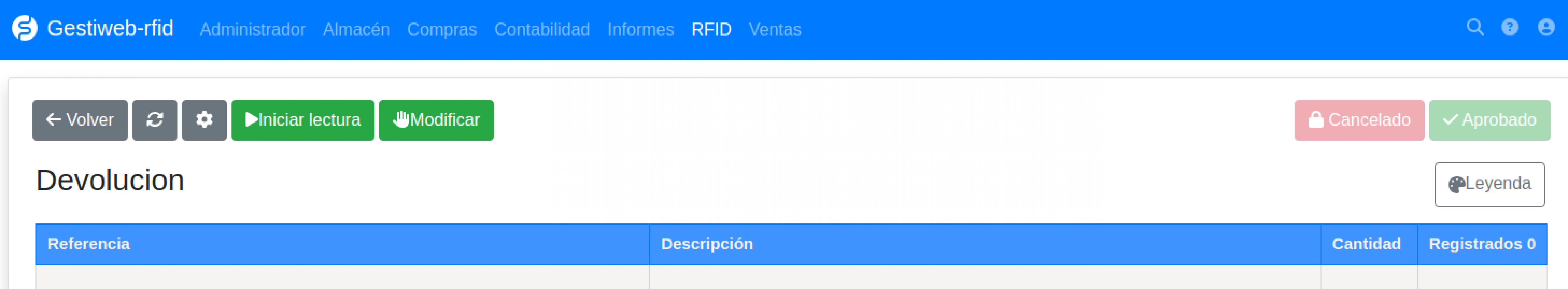 Software RFID lavandería devolución prendas defectuosas del lavado