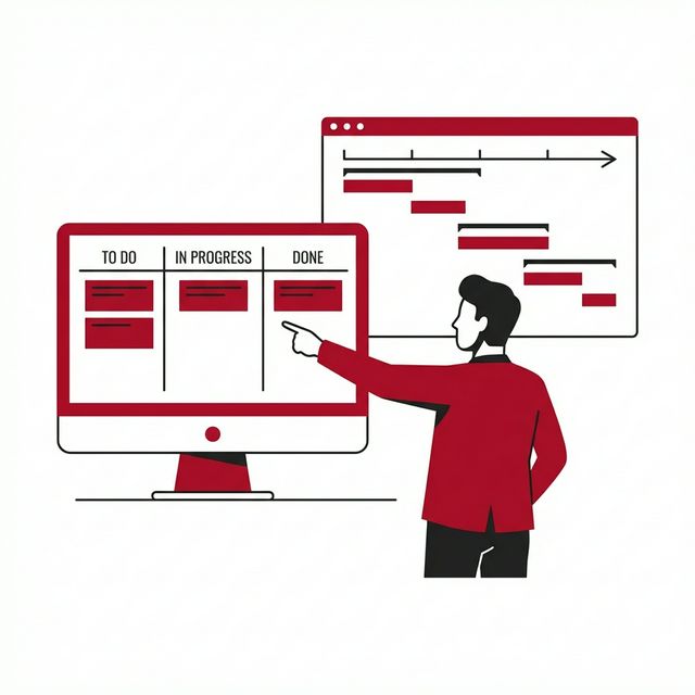 Gestión visual de proyectos Kanban y Gantt
